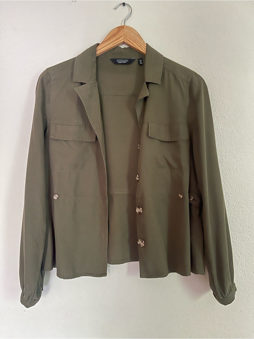 & Other Stories Jacket~ button front Green lightweight blazer